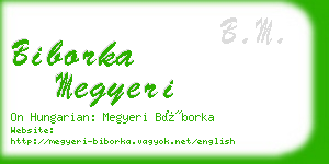 biborka megyeri business card